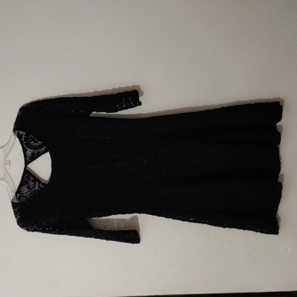 Weston Women's Size Small Black Lace, Lined, Midi Dress